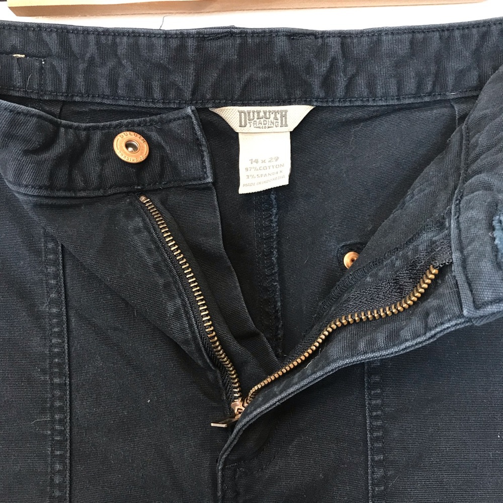Duluth Trading Co. Women’s Pants Navy Blue Flex Fire Hose Slim Leg size 14 X 29 - Picture 4 of 7